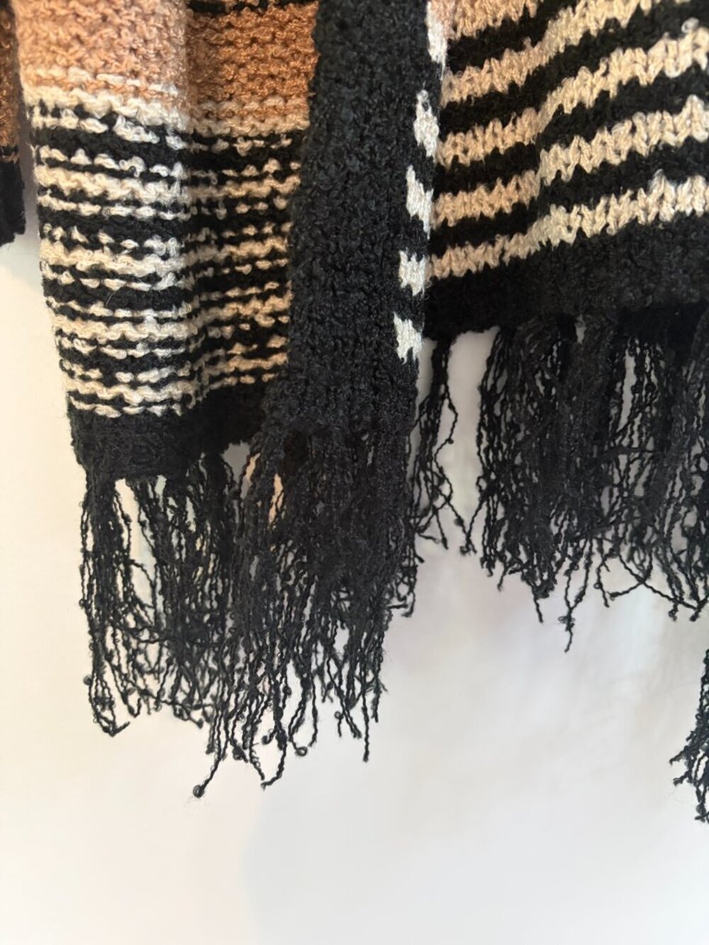 Saltwater Luxe Black Ember Fringe Bottom Cardigan Sweater (NWT) - Picture 3 of 7